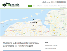 Tablet Screenshot of expatrentalsgroningen.com